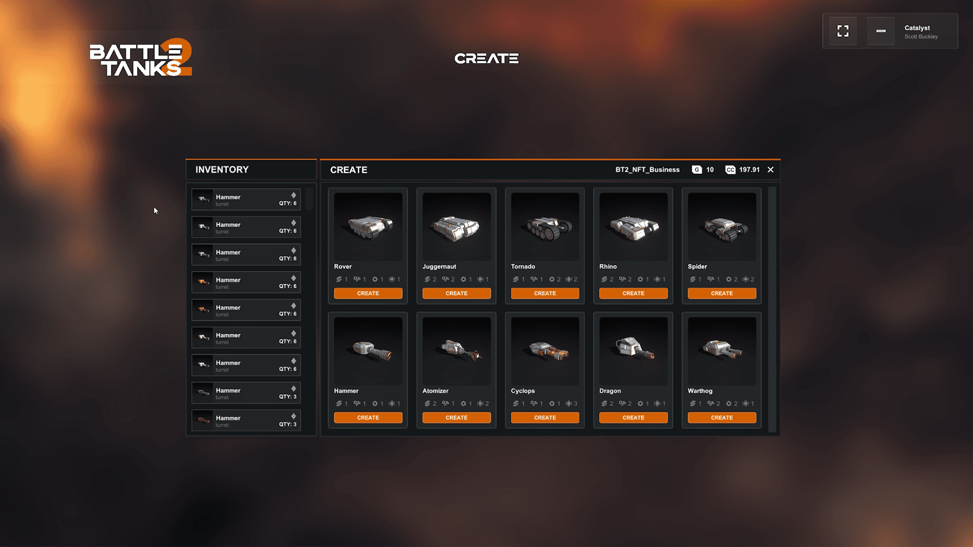 Battle Tanks Menu System