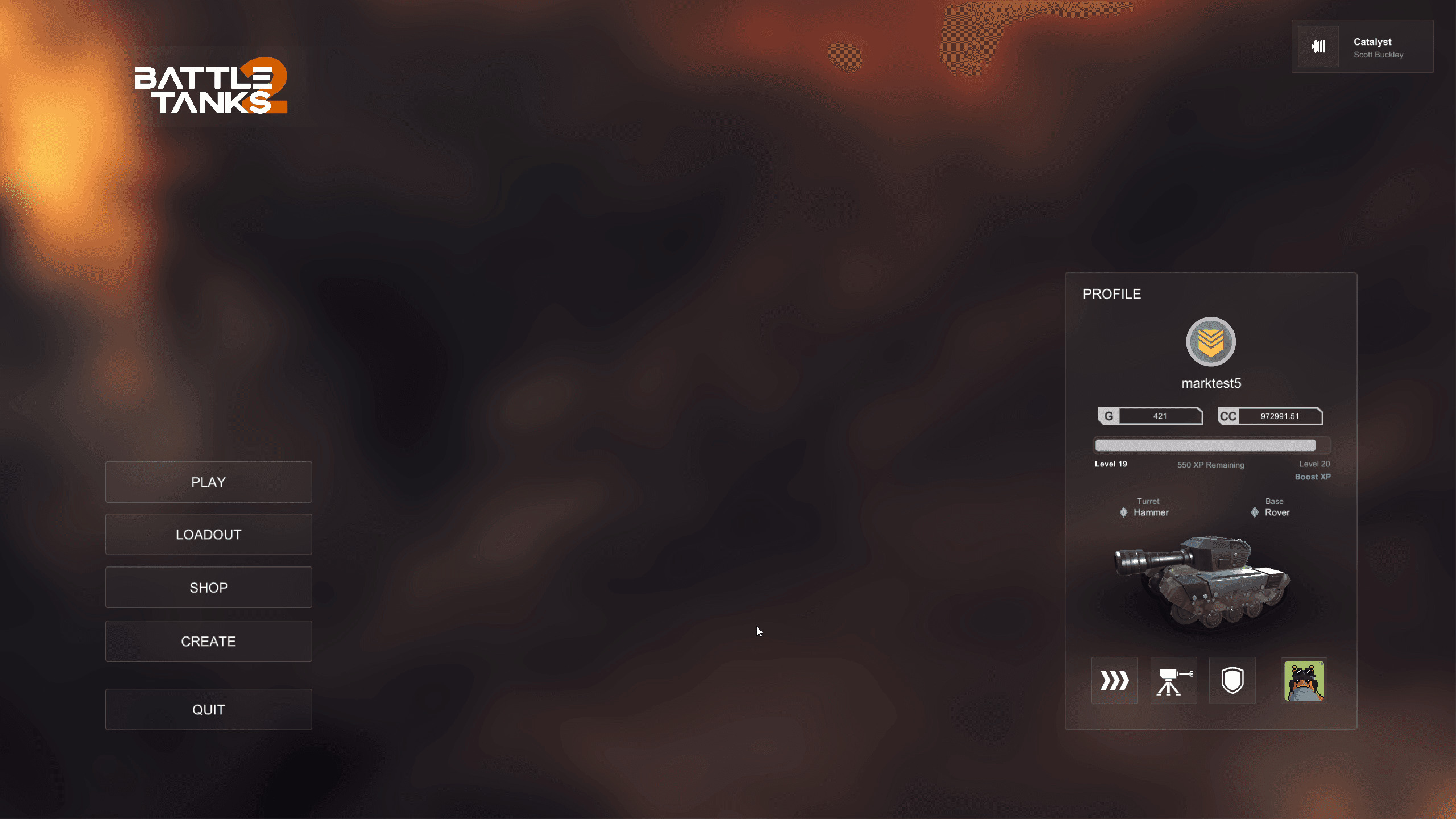 Battle Tanks Menu System